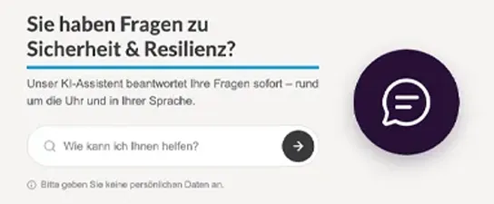 Chatbot, Sicherheit, Resilienz, Eingabemaske, Screenshot